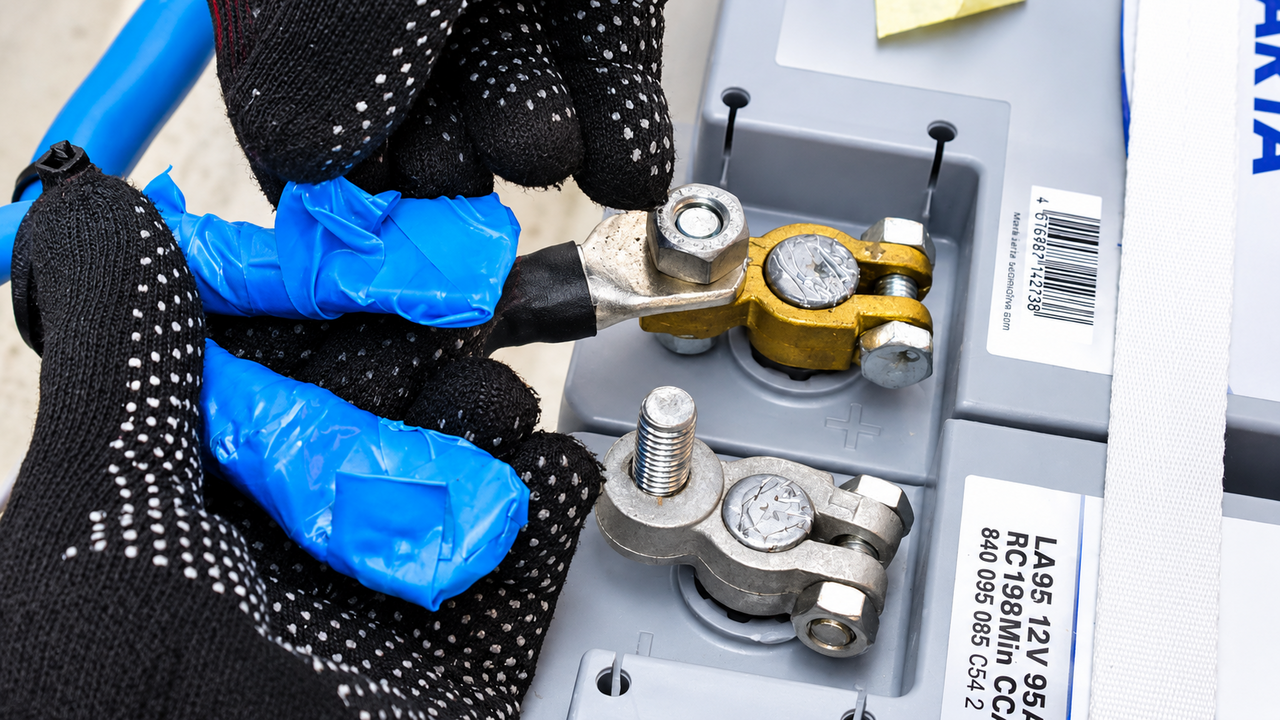 Batterien abklemmen