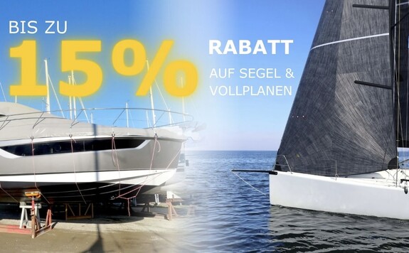 Bis zu 15 % Rabatt auf neue Segel und Winter-Vollplanen