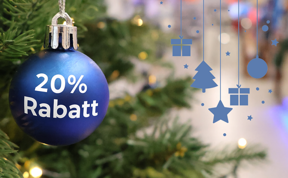 Weihnachtsaktion im Shop – bis zu 20% Rabatt auf Top-Marken